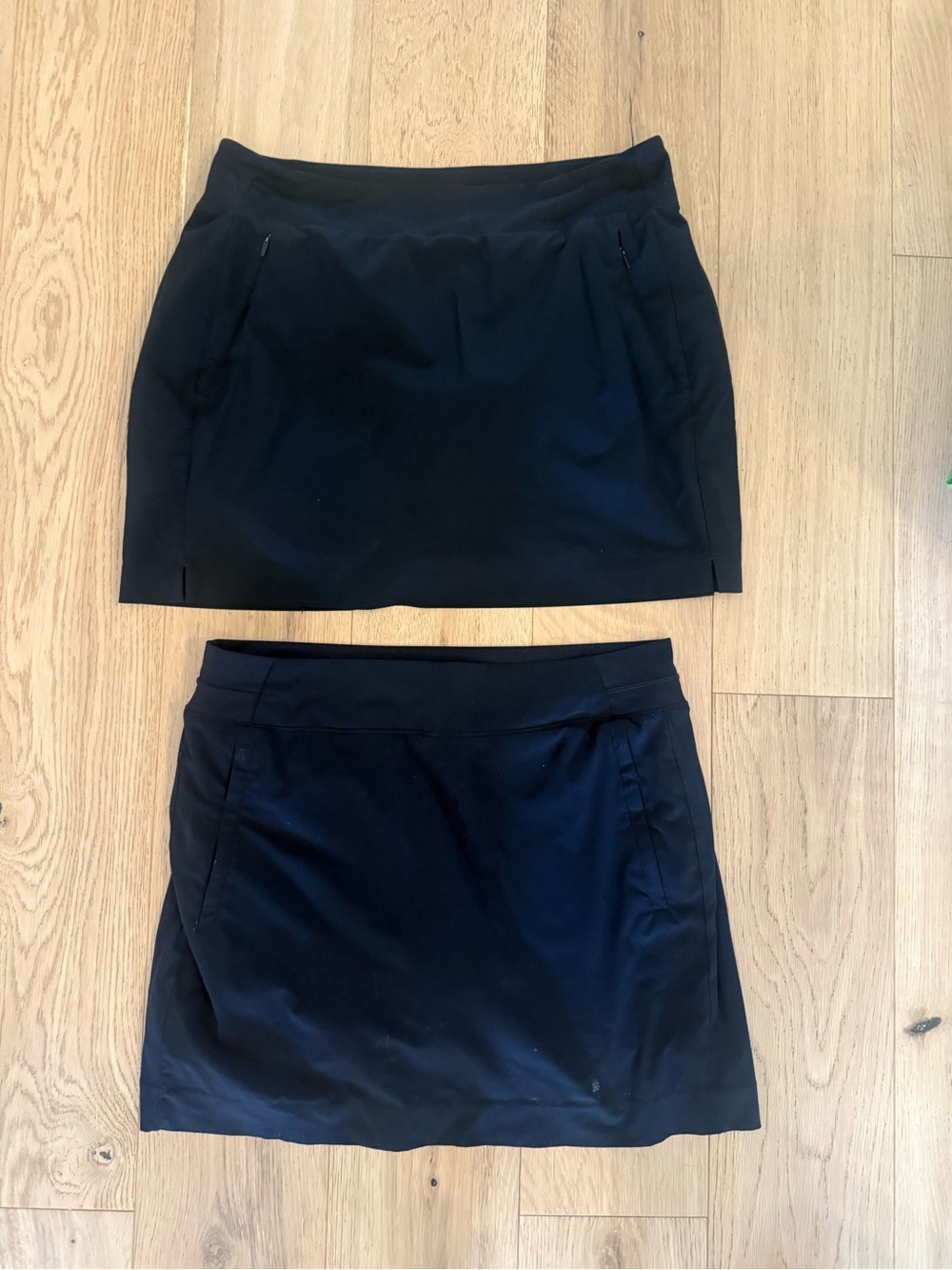 2 Women's Black Stretch Skirt skort- Classic Everyday Style athlete 12